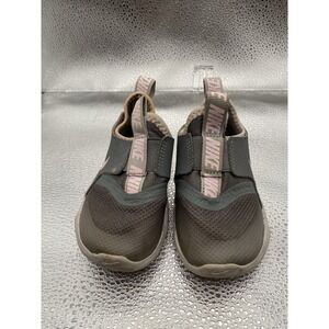 Nike Flex Runner Gray Pink Slip-On Unisex Baby Shoes US 6C AT4665-013